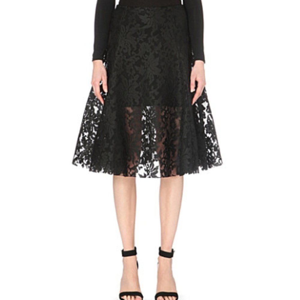 Maje Jirouette Floral Lace A-Line Skirt Size Small